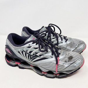 Mizuno Wave Prophecy 8 Women's Running Shoes‎ Size 9 Gray Pink J1GD190053